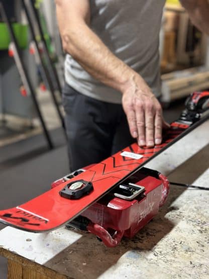 Swix T60 Wax Roller in use by Race Tech Ski Service