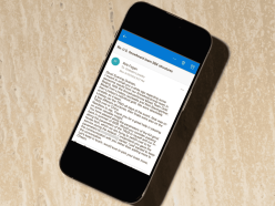 Email message on iphone
